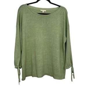 Eileen Fisher Green Crew Neck Sweater